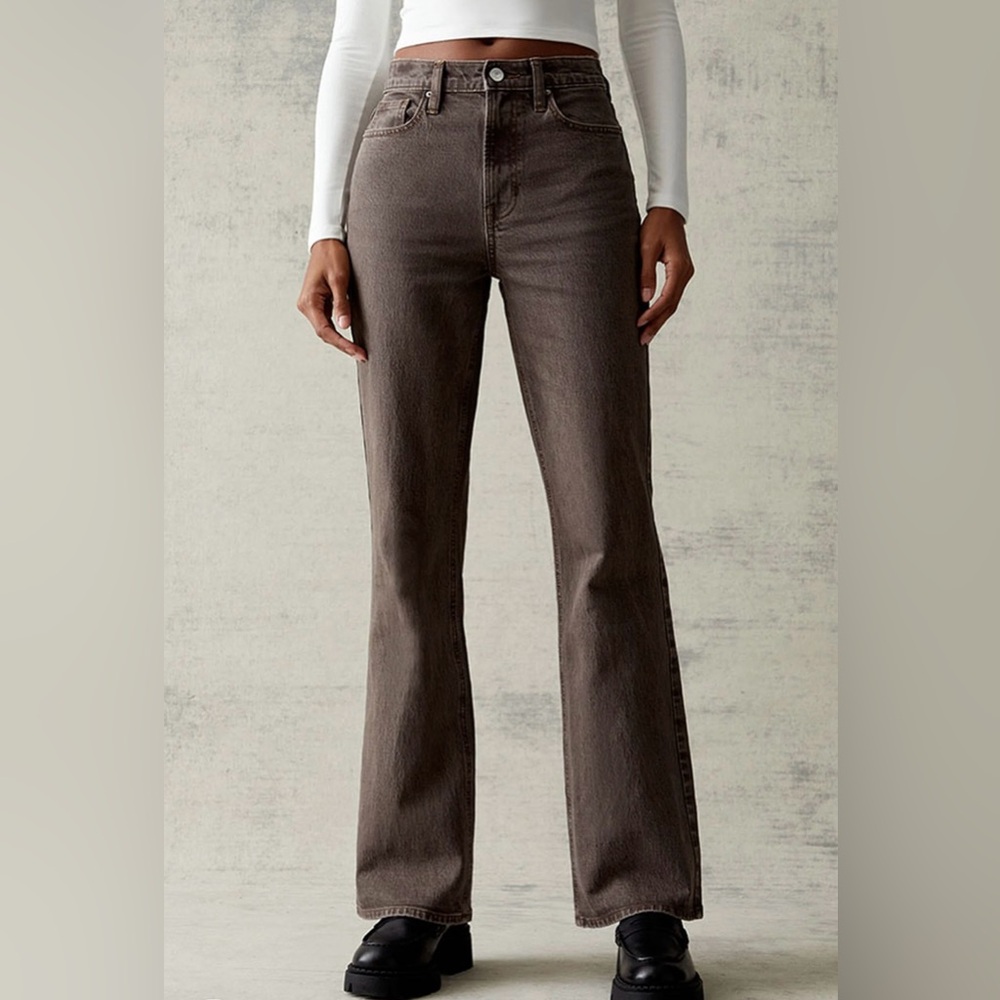 PacSun Brown Stretch High Waisted Bootcut Jeans